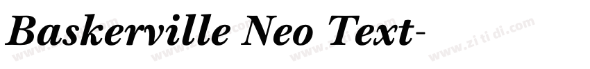 Baskerville Neo Text字体转换